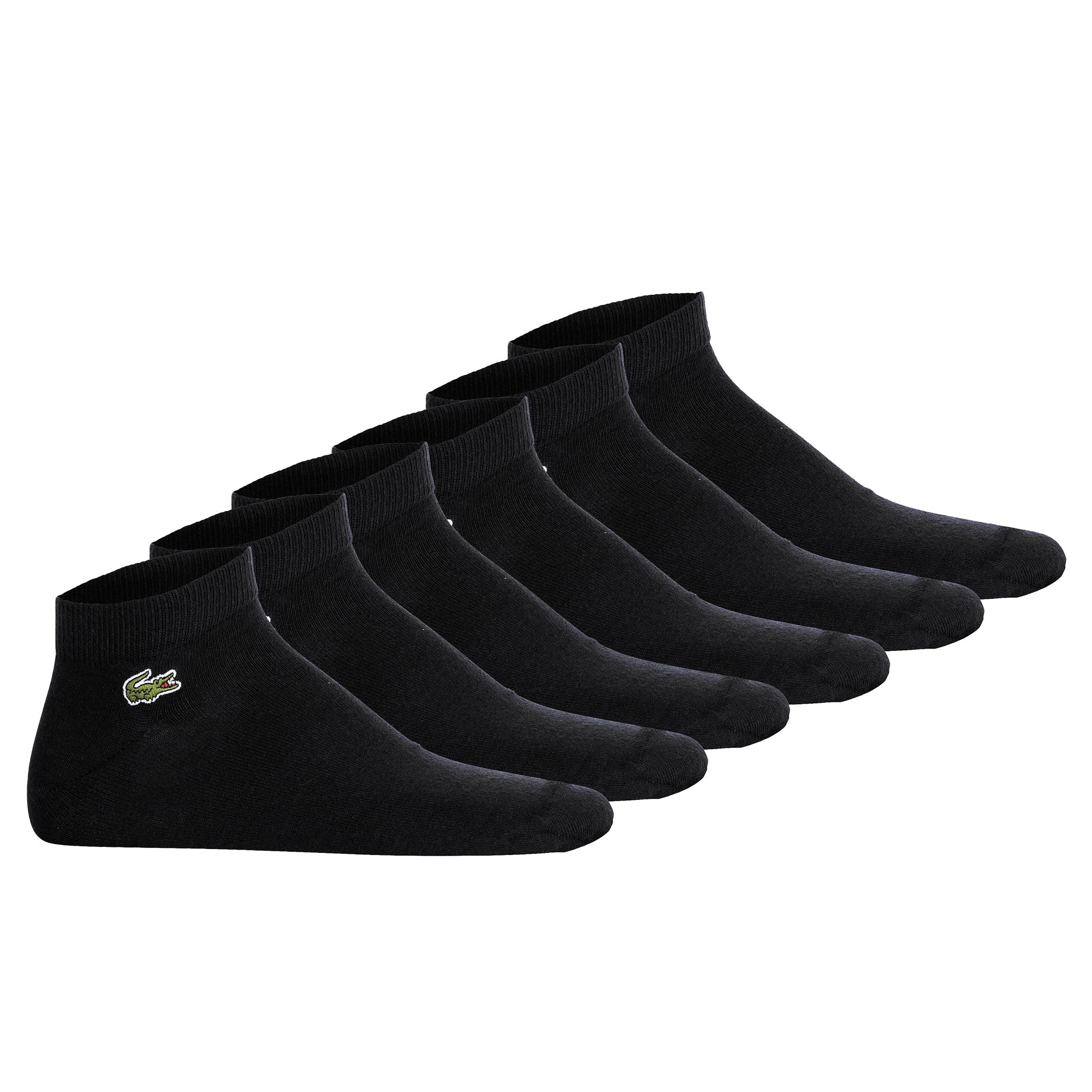LACOSTE Unisex Sneakersocken, 6er Pack - Baumwollmischung, einfarbig, Logo