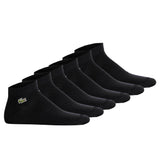 LACOSTE Unisex Sneakersocken, 6er Pack - Baumwollmischung, einfarbig, Logo