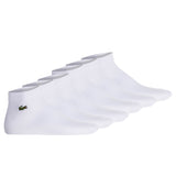 LACOSTE unisex sneaker socks, 6-pack - cotton blend, solid colour, logo