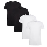 Bamboo basics Herren T-Shirt RUBEN, 4er Pack - Unterhemd, Rundhals, Single Jersey