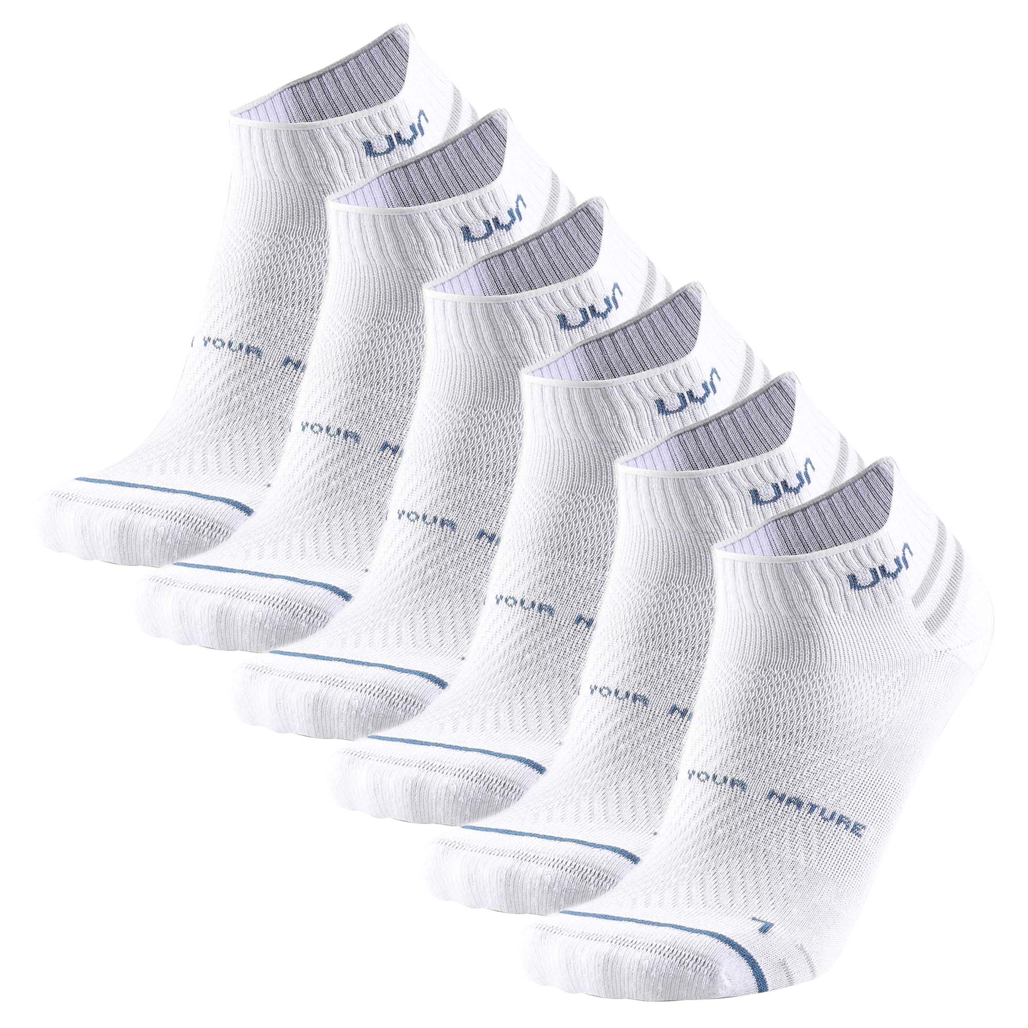 UYN Unisex Sneakersocken, 6er Pack - Everyday Low Cut Socks, Logo, einfarbig