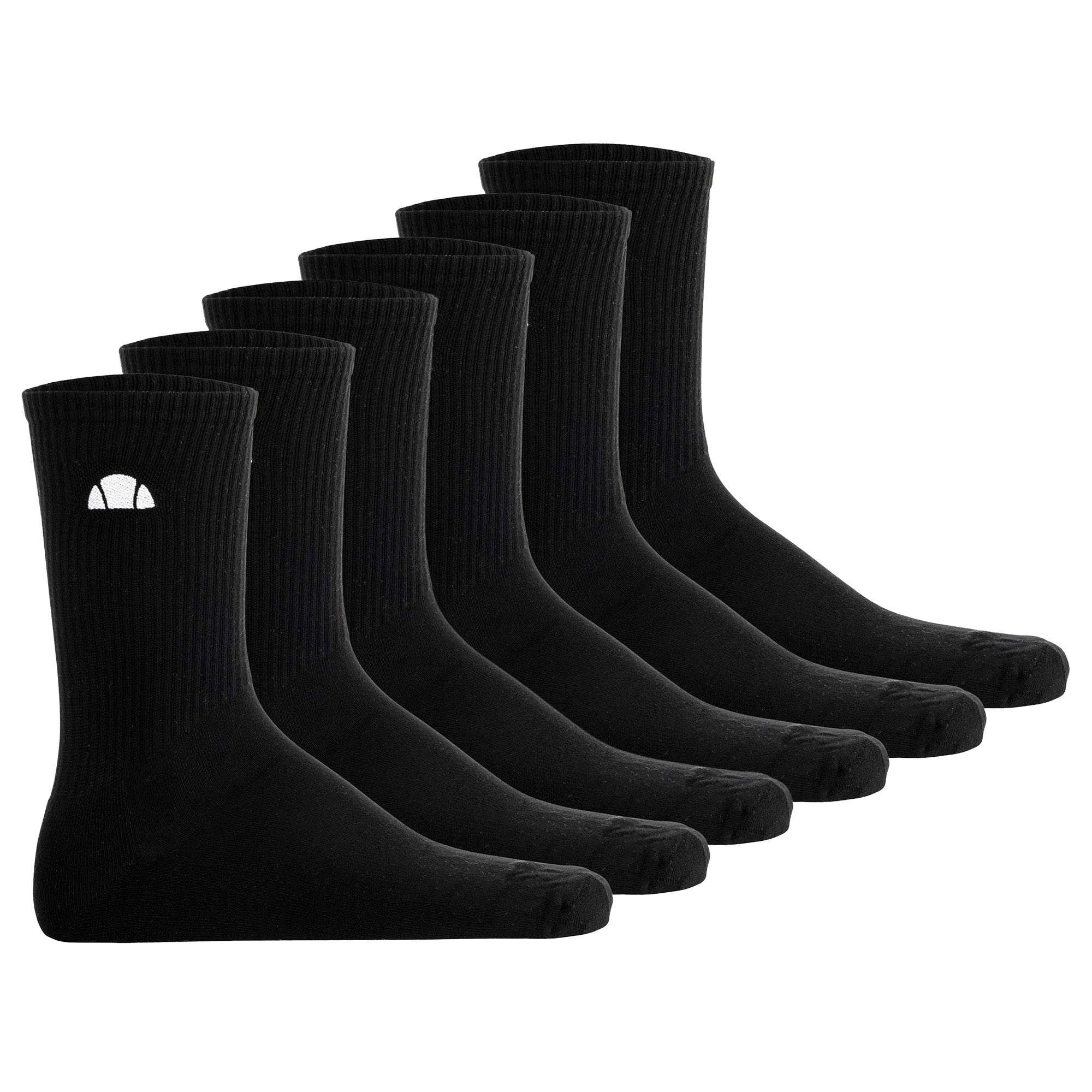 ellesse Unisex Socken, 6er Pack - ALACRE, Crew Socken, Logo, einfarbig