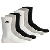 ellesse Unisex Socken, 6er Pack - ALACRE, Crew Socken, Logo, einfarbig