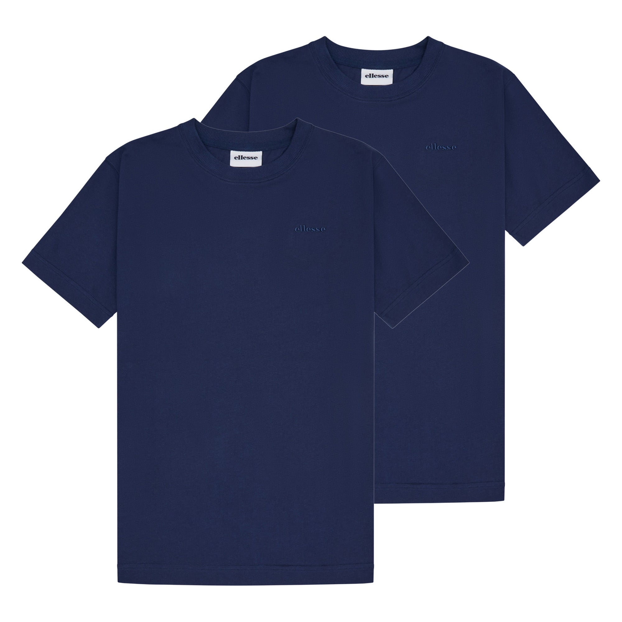 ellesse Herren T-Shirt 2er Pack - ACCIANO, Kurzarm, Rundhals, Logo, Baumwolle, einfarbig