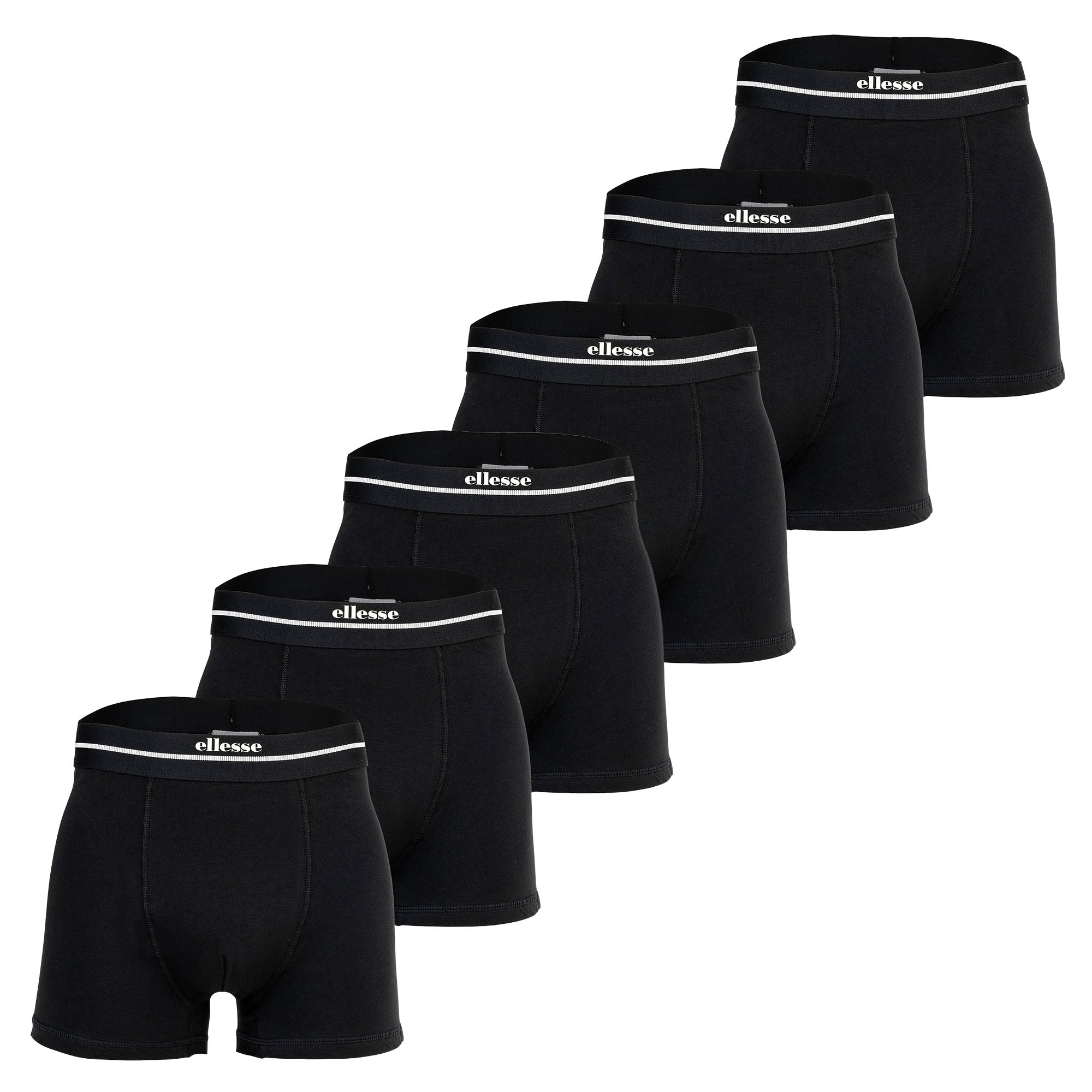 ellesse Herren Boxershorts, 6er Pack - AMBRIA, Trunks, Logobund, einfarbig