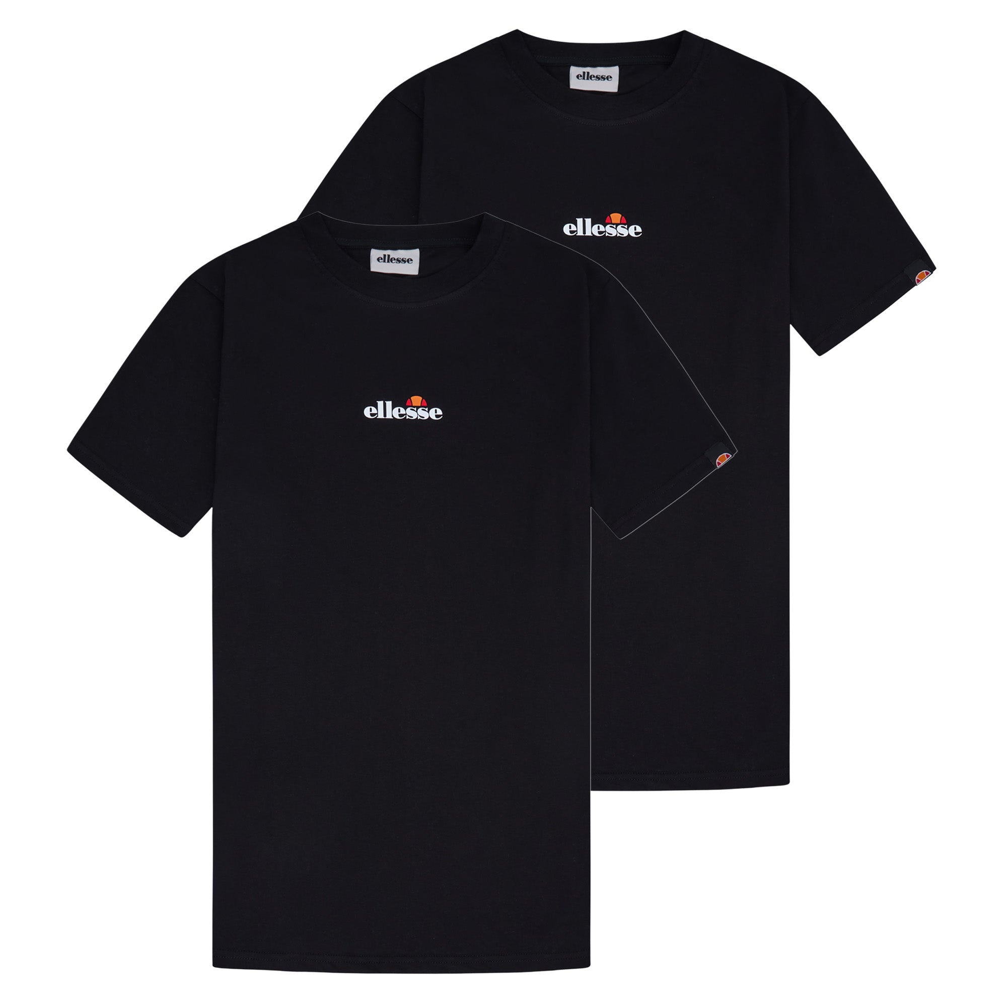 ellesse Herren T-Shirt 2er Pack - OLLIO 2, Kurzarm, Rundhals, Logo, Baumwolle, einfarbig