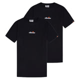 ellesse Herren T-Shirt 2er Pack - OLLIO 2, Kurzarm, Rundhals, Logo, Baumwolle, einfarbig