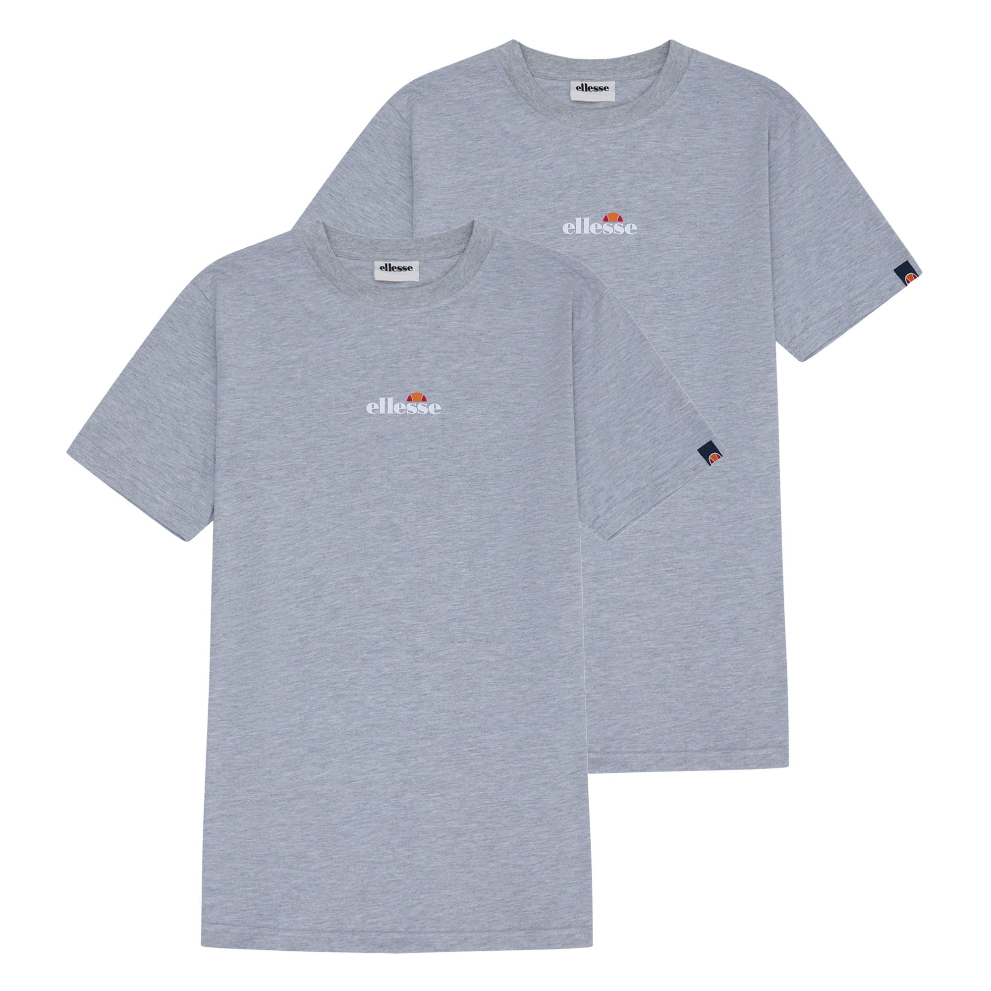 ellesse Herren T-Shirt 2er Pack - OLLIO 2, Kurzarm, Rundhals, Logo, Baumwolle, einfarbig