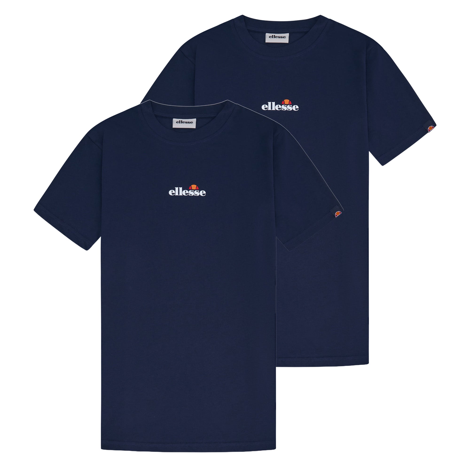 ellesse Herren T-Shirt 2er Pack - OLLIO 2, Kurzarm, Rundhals, Logo, Baumwolle, einfarbig