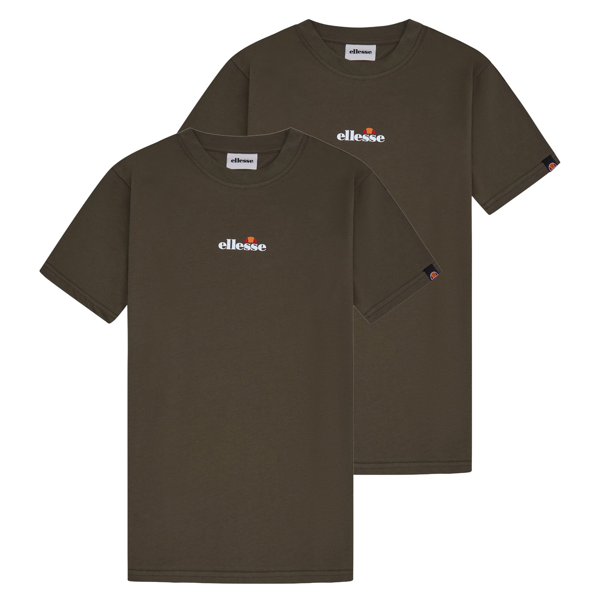ellesse Herren T-Shirt 2er Pack - OLLIO 2, Kurzarm, Rundhals, Logo, Baumwolle, einfarbig