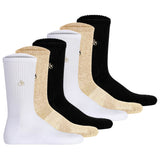 SCOTCH&SODA Men's socks, 6-pack - 1/2 Terry Cotton Crew, One Size, solid colour