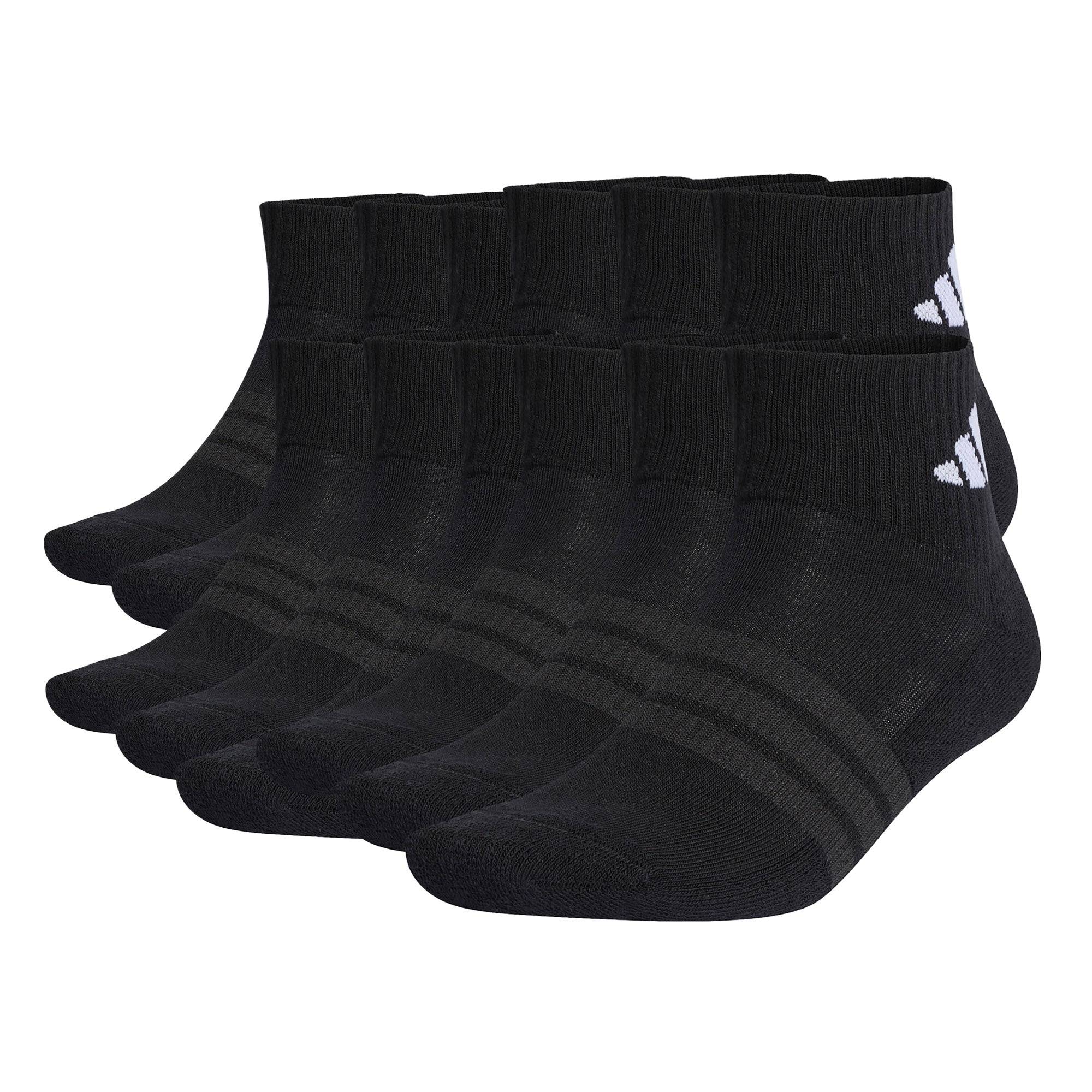 adidas Unisex Quarter Socken, 12er Pack - Cushioned Essentials Ankle Socks, Logo, gepolstert, einfarbig
