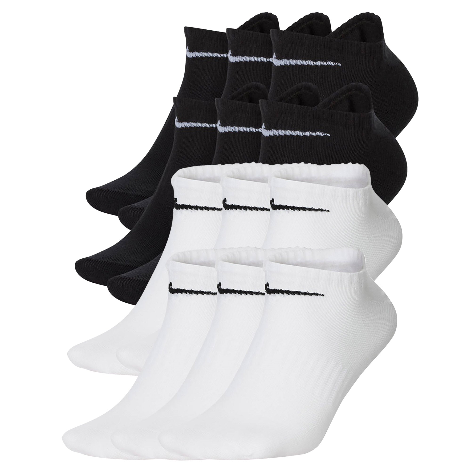 NIKE Unisex 12-Pack Sneaker Sports Socks - Everyday, Lightweight No Show, unicoloured