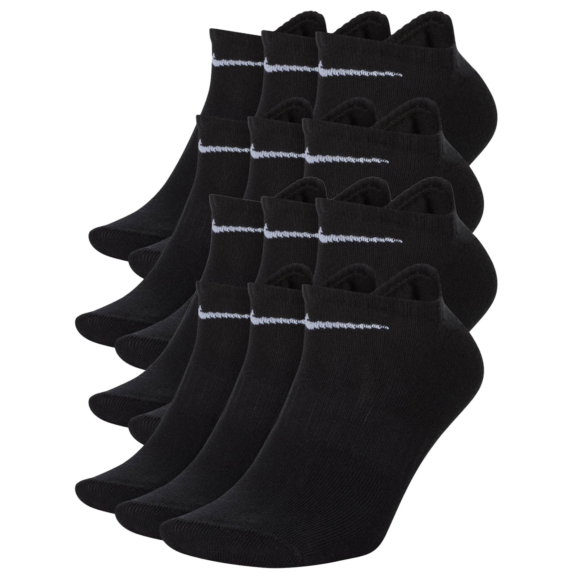 NIKE Unisex 12-Pack Sneaker Sports Socks - Everyday, Lightweight No Show, unicoloured