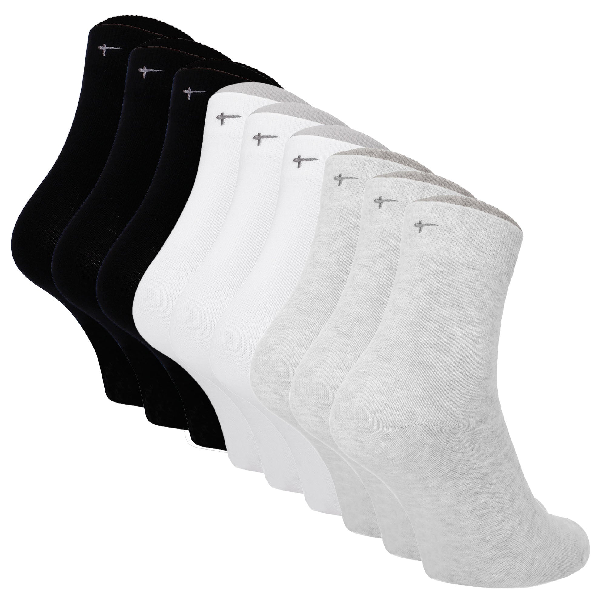 Tamaris women's socks, pack of 9 – Comfort Cotton Socks, crew socks, plain colour  