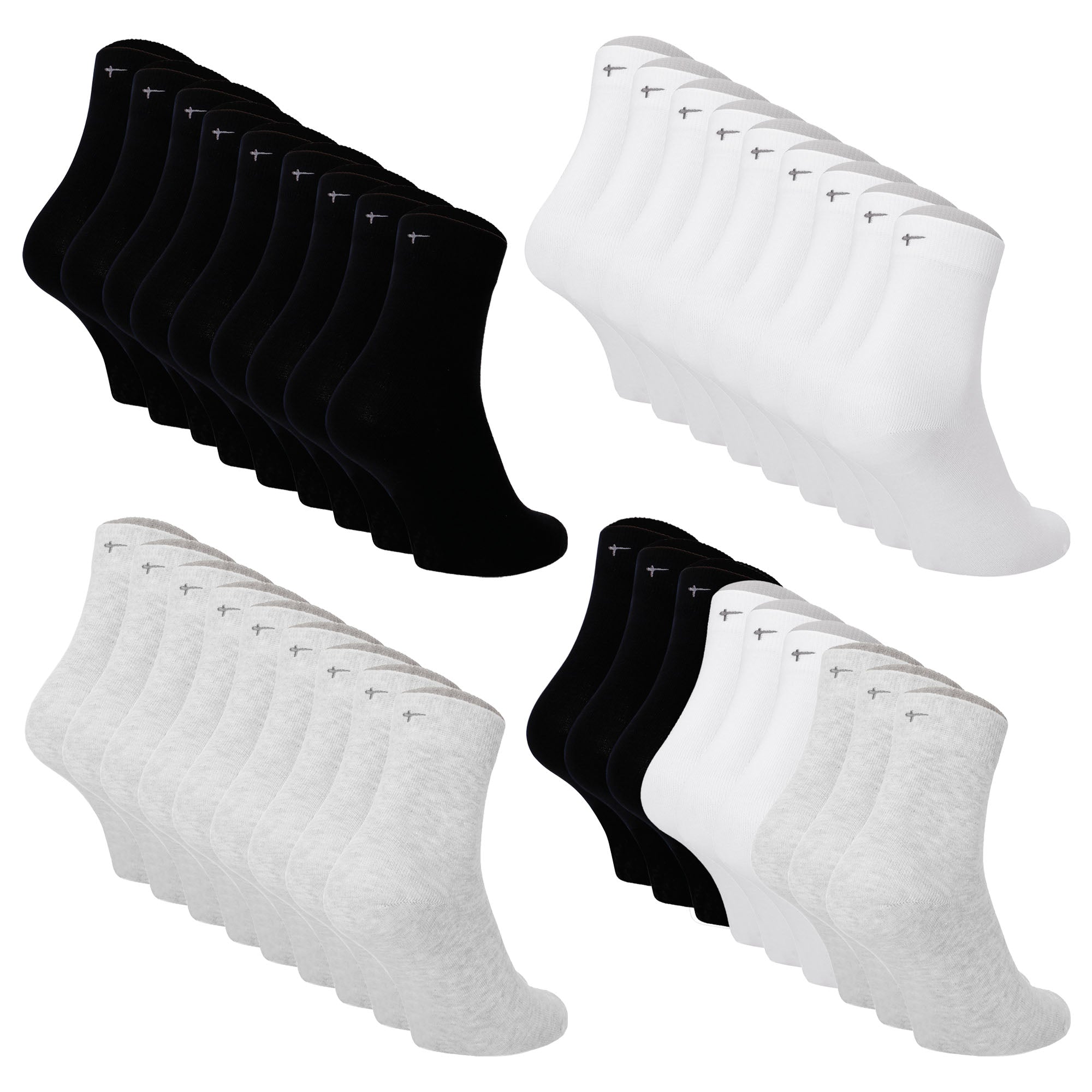 Tamaris women's socks, pack of 9 – Comfort Cotton Socks, crew socks, plain colour  