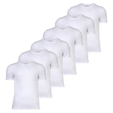 LACOSTE Herren T-Shirts, 6er Pack - Essentials, Rundhals, Slim Fit, Baumwolle, einfarbig