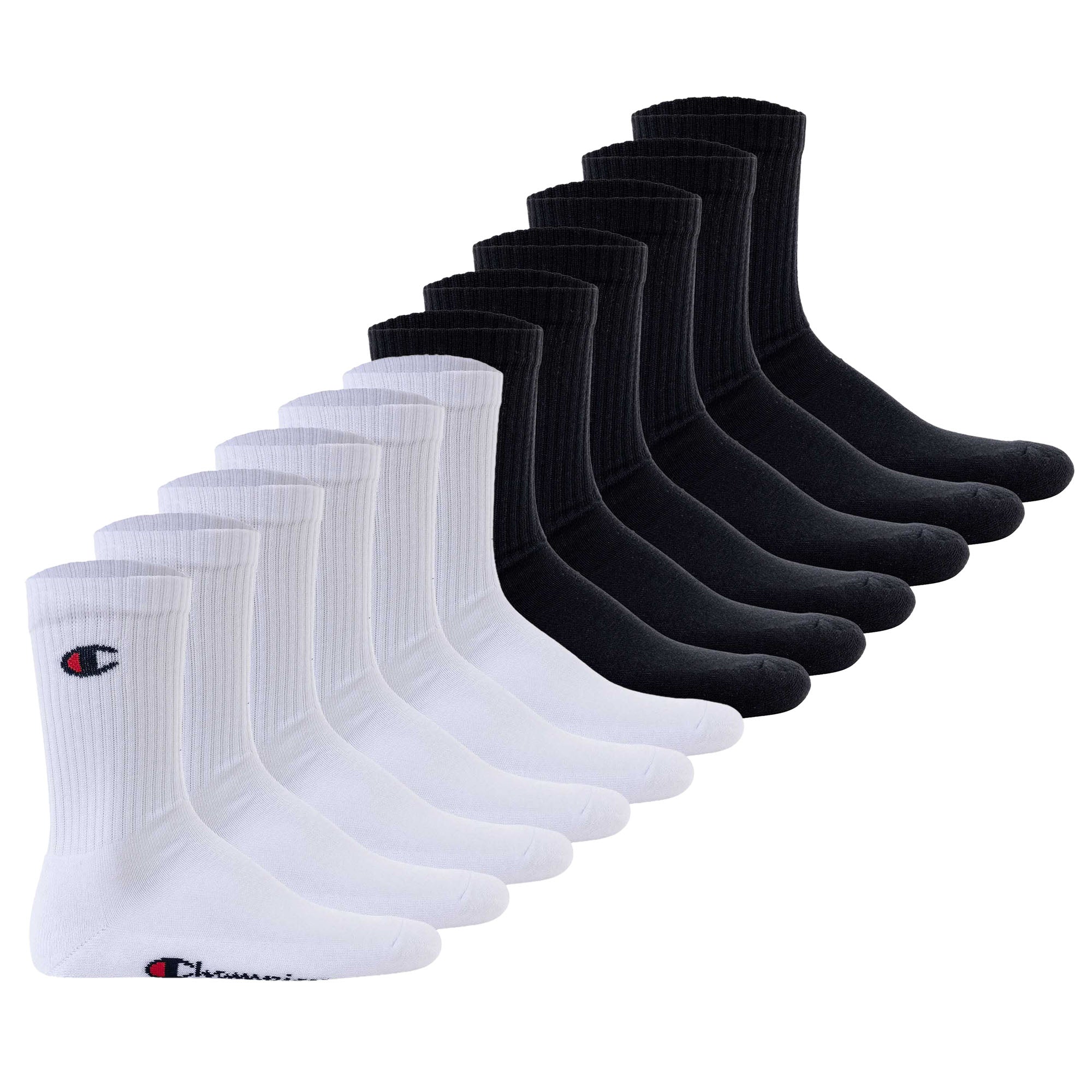 Champion Unisex Socken, 12 Paar - Crew Socken Basic