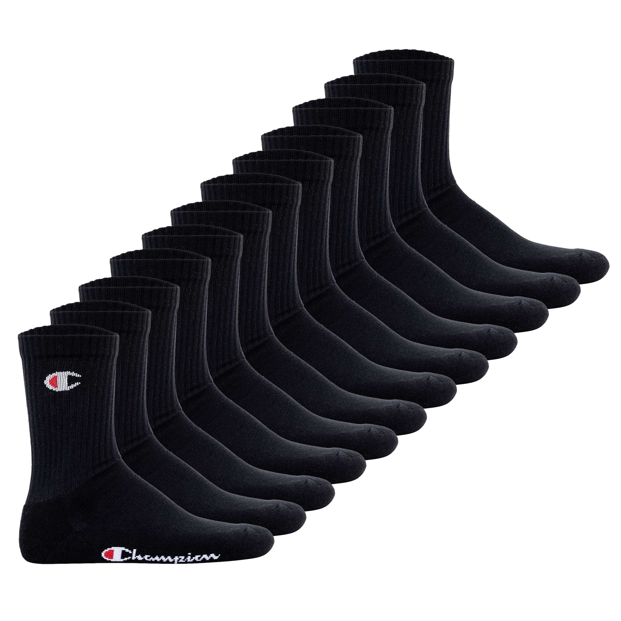 Champion Unisex Socken, 12 Paar - Crew Socken Basic
