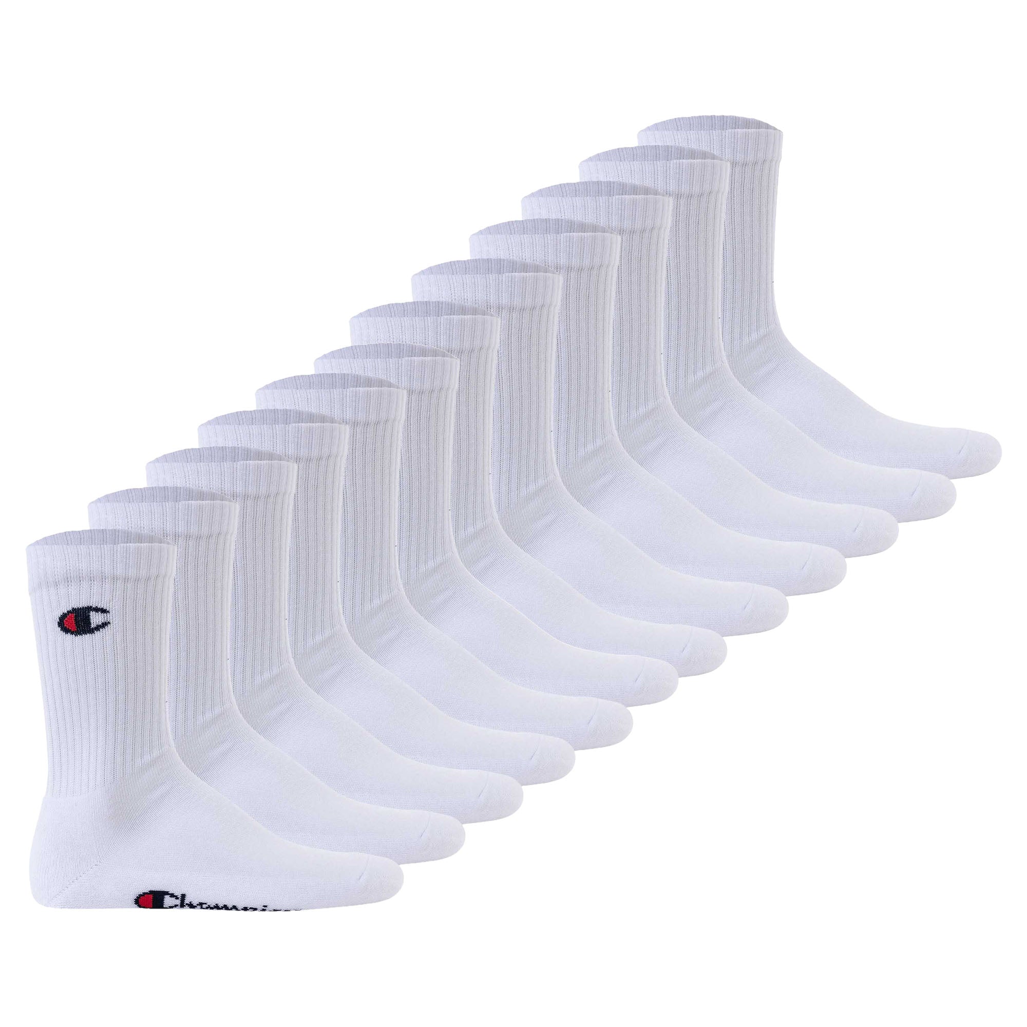 Champion Unisex Socken, 12 Paar - Crew Socken Basic