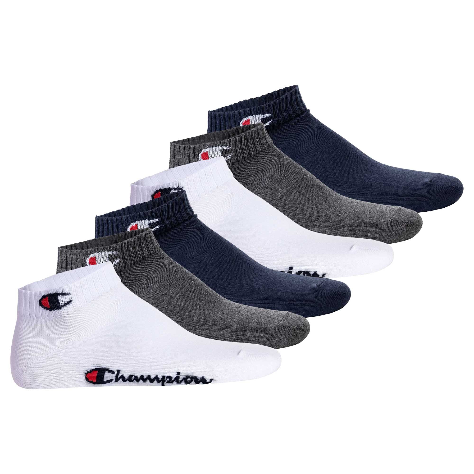 Champion Unisex Socken, 6er Pack - Quarter Socken, Basic, Logo