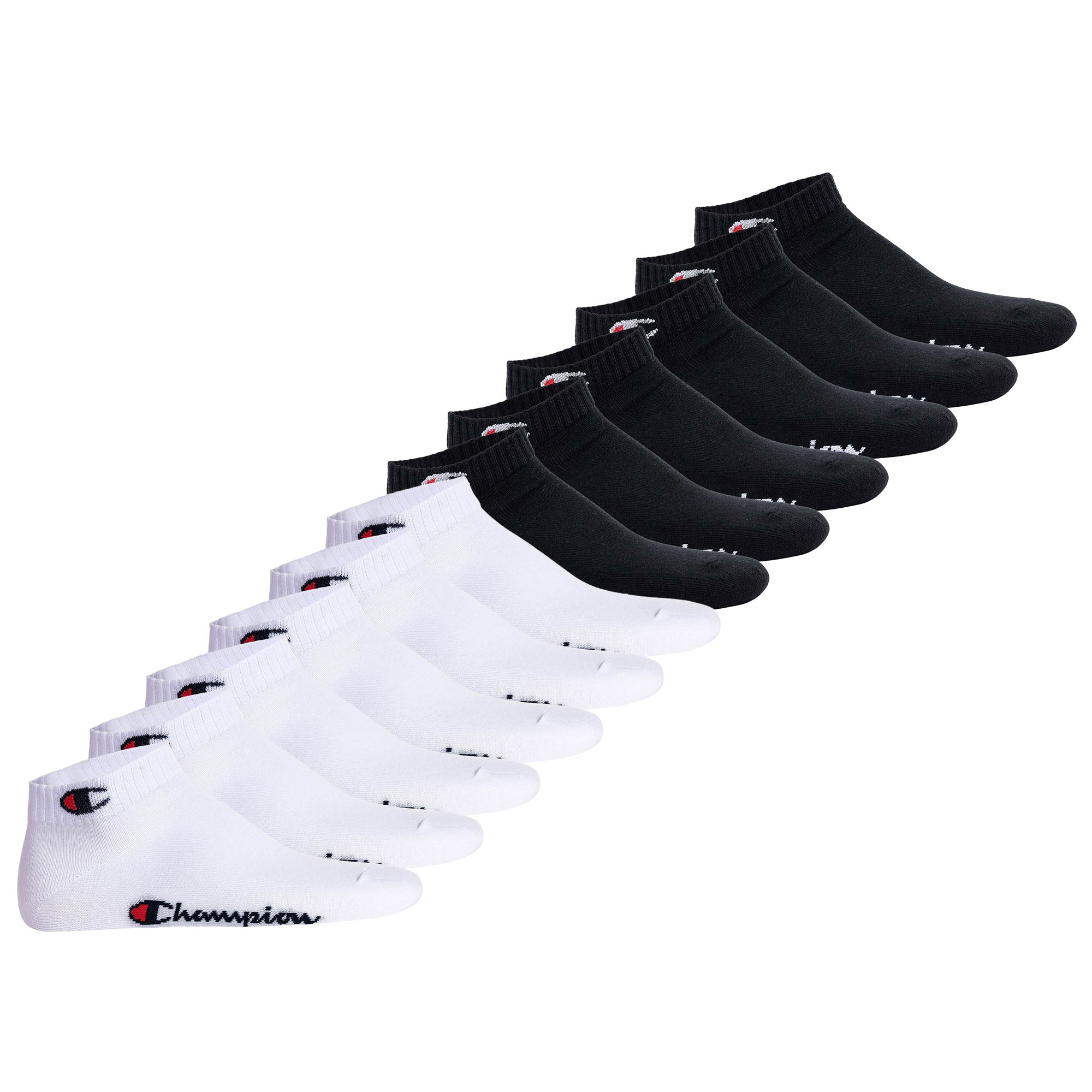 Champion unisex socks, pack of 12 - quarter socks, basic, logo