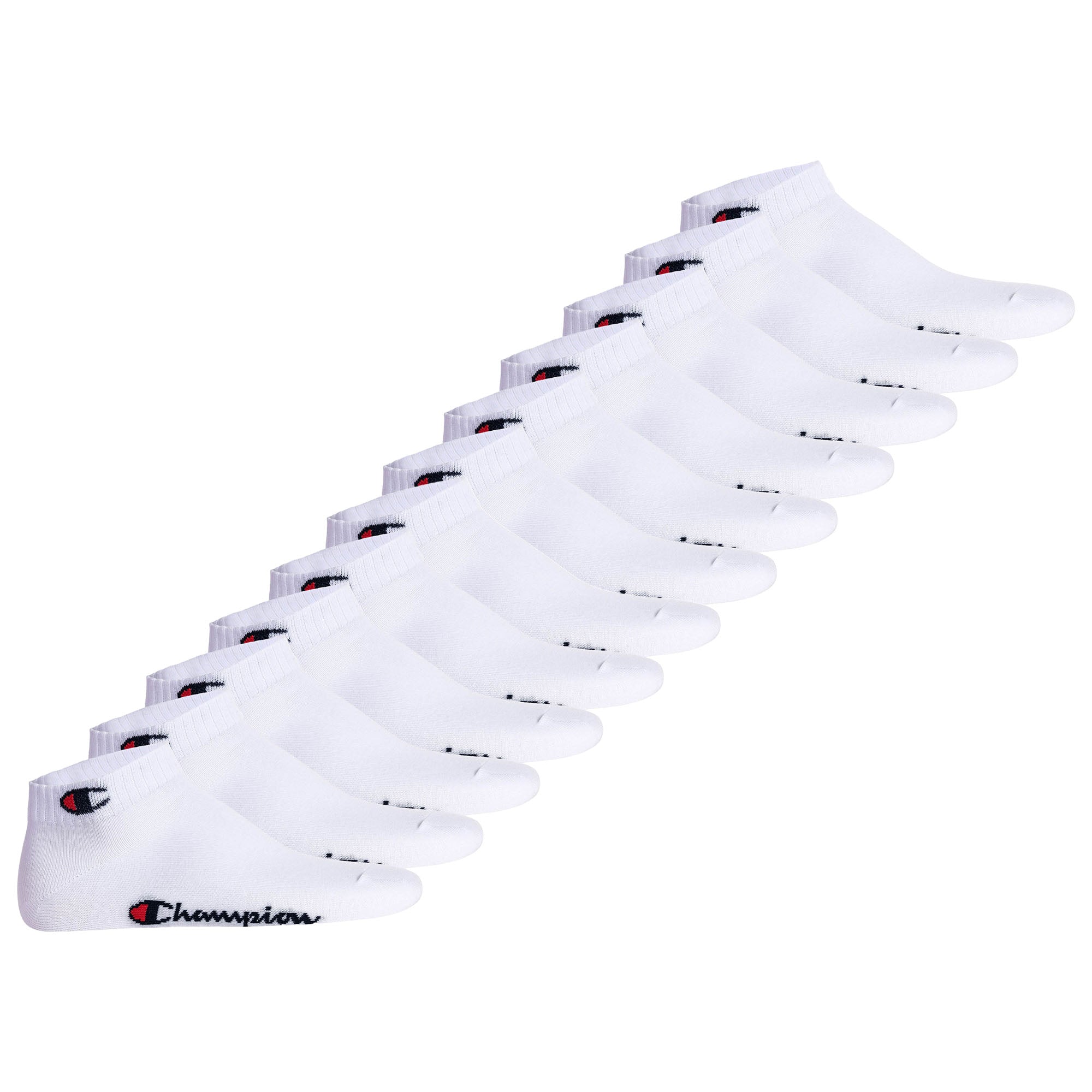 Champion unisex socks, pack of 12 - quarter socks, basic, logo