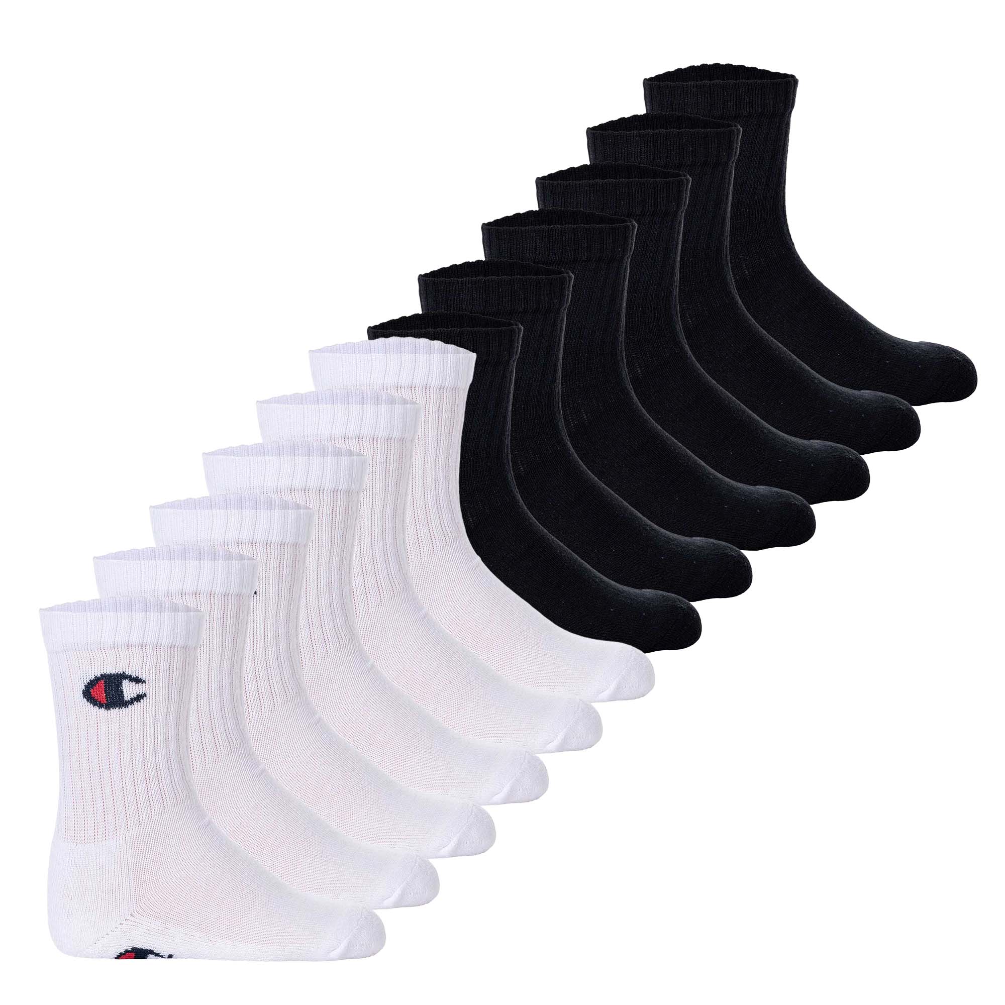 Champion kids socks, pack of 12 - crew socks, solid colour