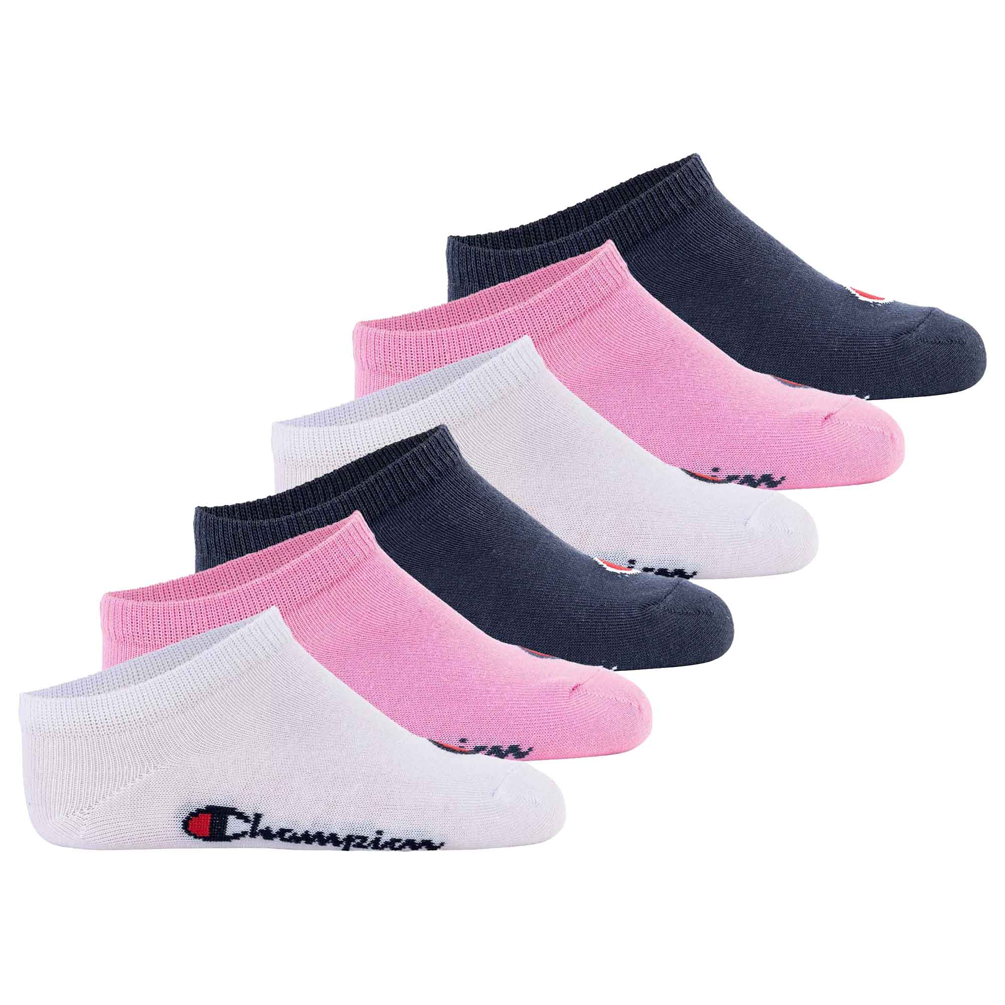 Champion children's socks, 6-pack - sneaker socks, logo, solid colour