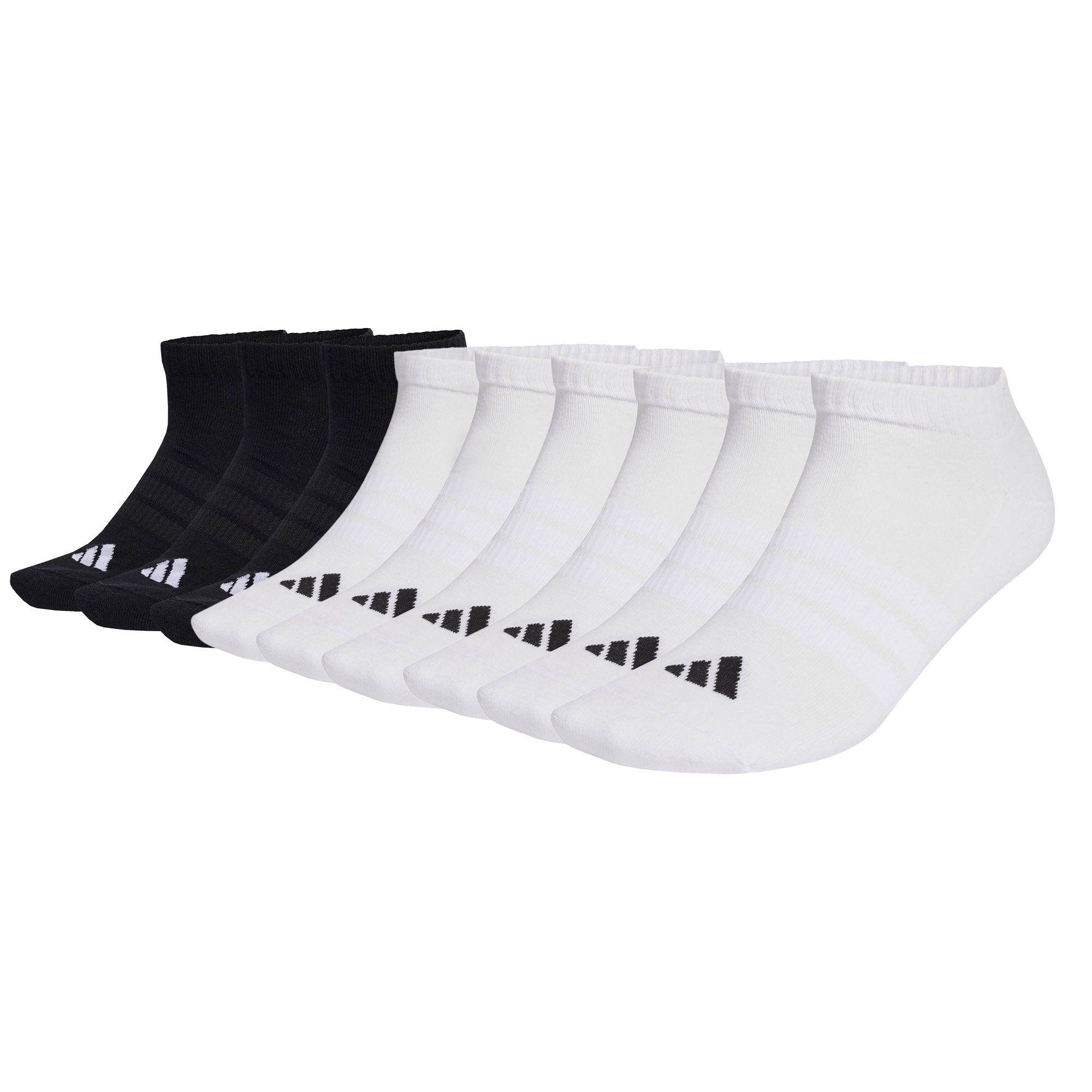 adidas Unisex Sneakersocken, 9er Pack - Cushioned Essentials Low Socks, Logo, gepolstert, einfarbig