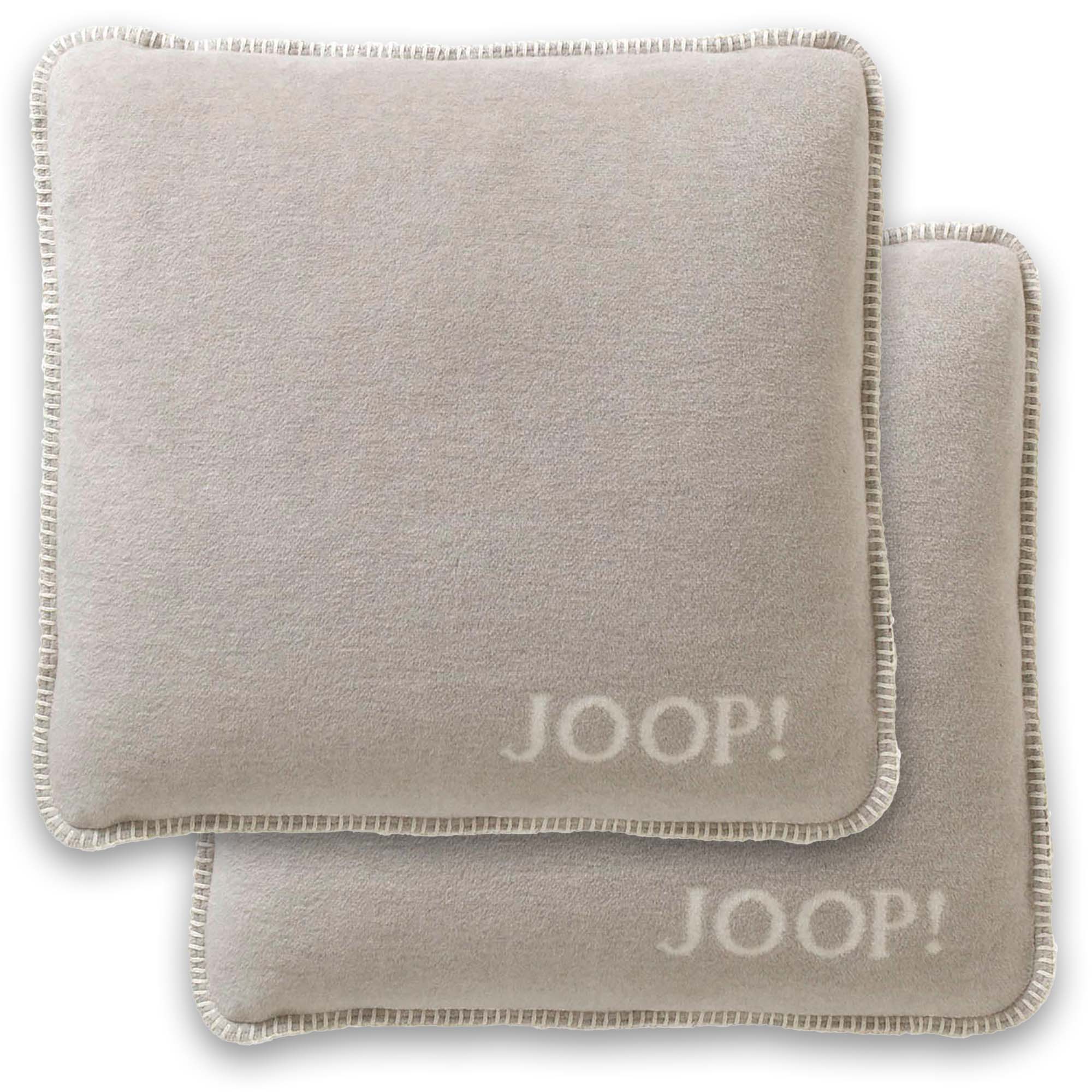 JOOP! Kissenhülle, 2er Pack - UDF Doubleface, 50x50 cm, Logo