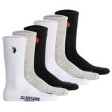 U.S. POLO ASSN. Herren Tennissocken, 6er Pack - Sportsocken, Logo, Baumwoll-Mix