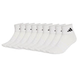 adidas unisex quarter socks, 9-pack - Thin & Light Sportswear Ankle Socks, logo, solid colour