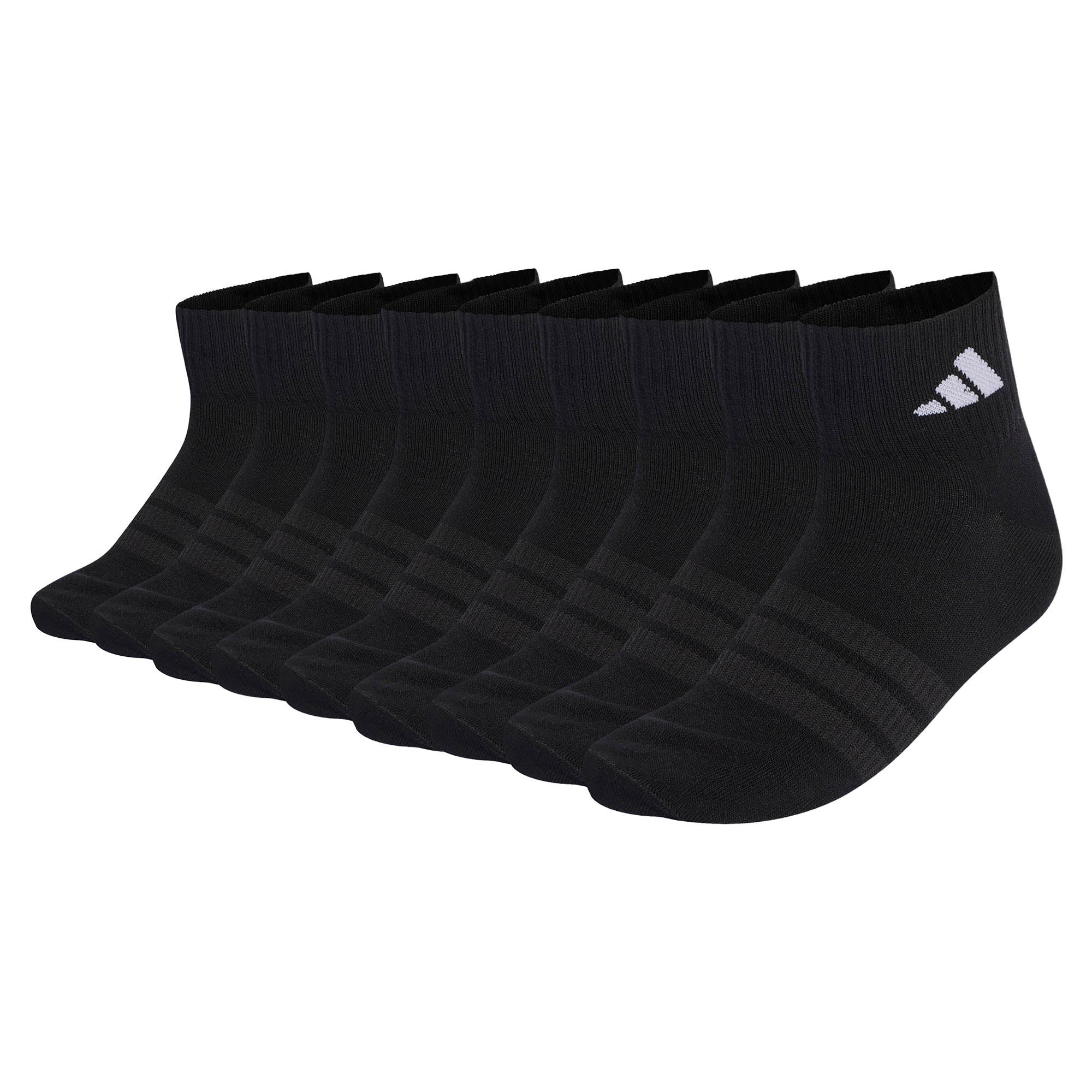 adidas Unisex Quarter Socken, 9er Pack - Thin & Light Sportswear Ankle Socks, Logo, einfarbig