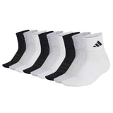 adidas unisex quarter socks, 9-pack - Thin & Light Sportswear Ankle Socks, logo, solid colour