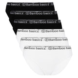 Bamboo basics ladies briefs YARA, 6-pack - Logo waistband, breathable, Single Jersey
