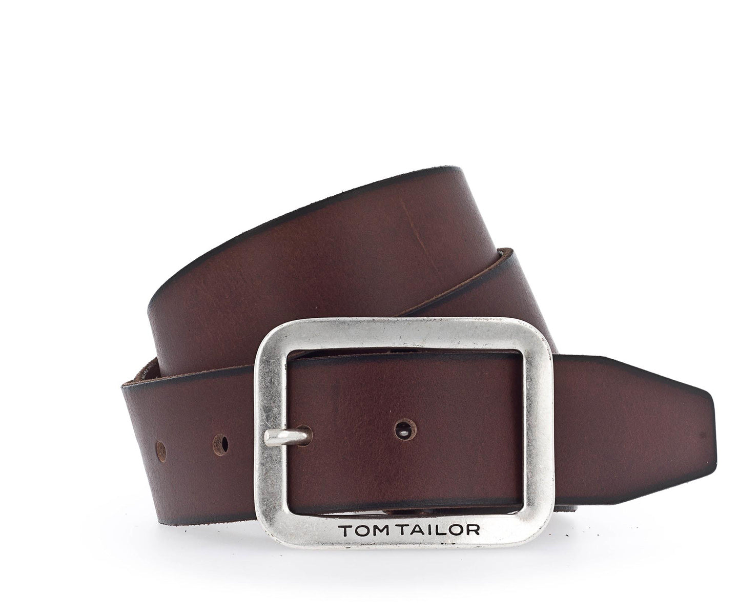 Tom Tailor Herren Gürtel - Echt Leder, Dornschließe, Logoprägung