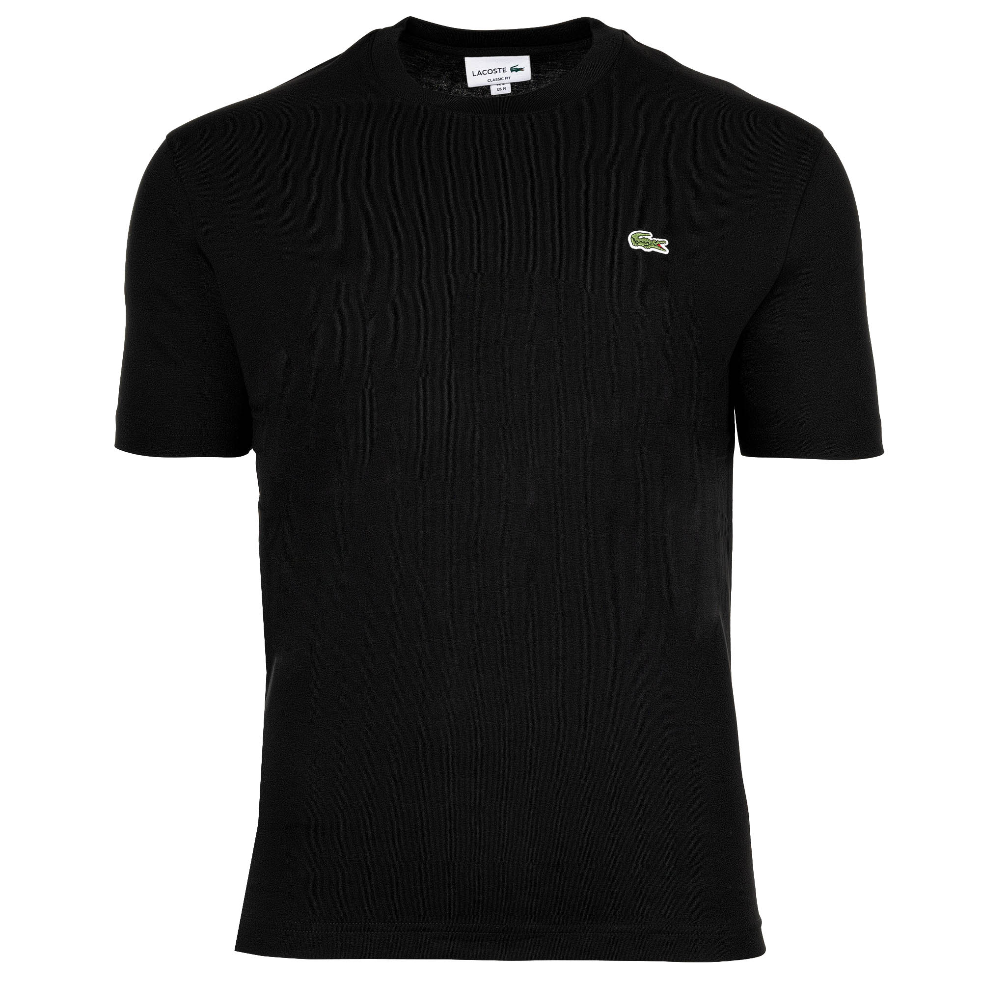 LACOSTE Men's T-shirt, round neck - classic fit, cotton, logo, plain colour