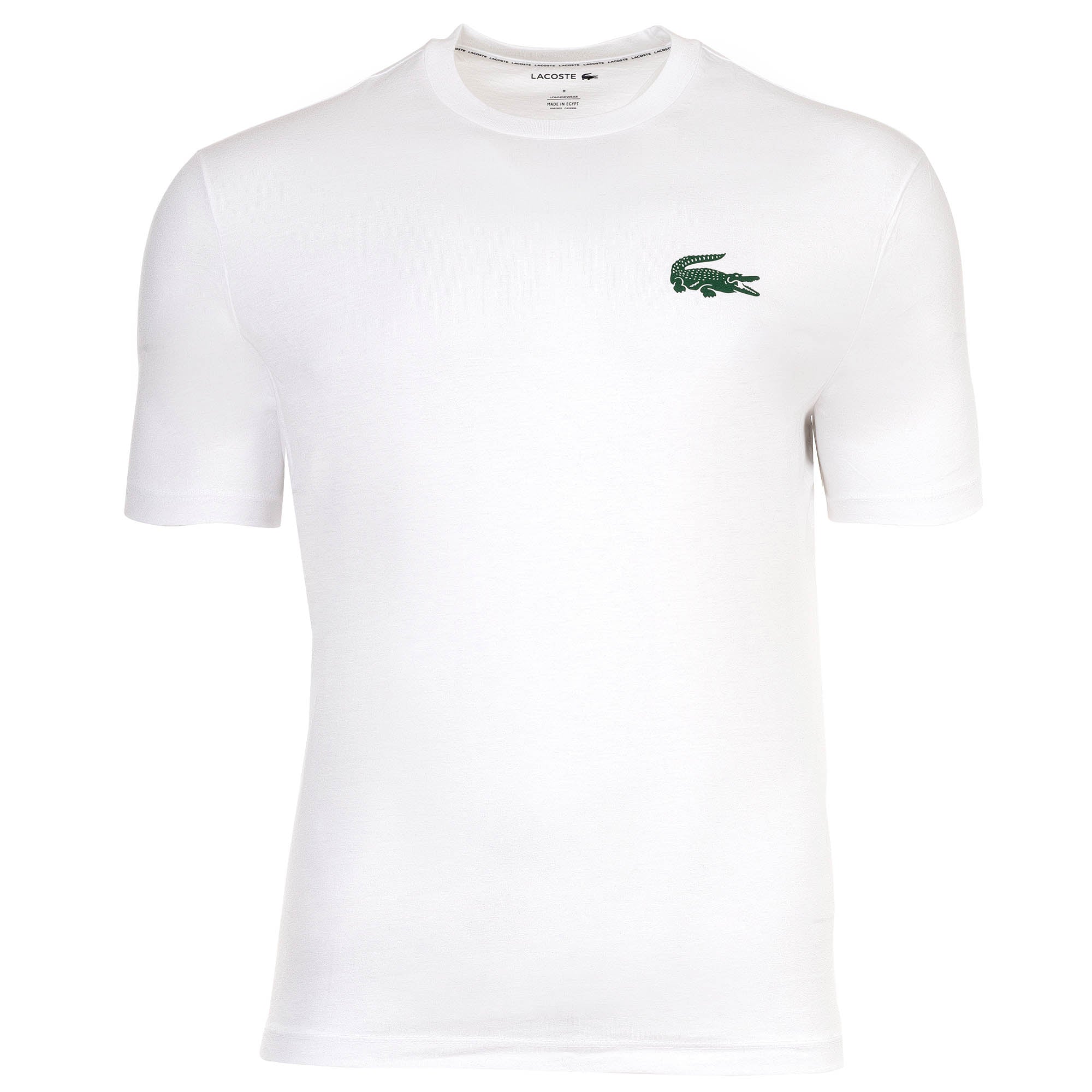 LACOSTE Herren T-Shirt - Loungewear, Rundhals, Logo, Baumwolle, einfarbig