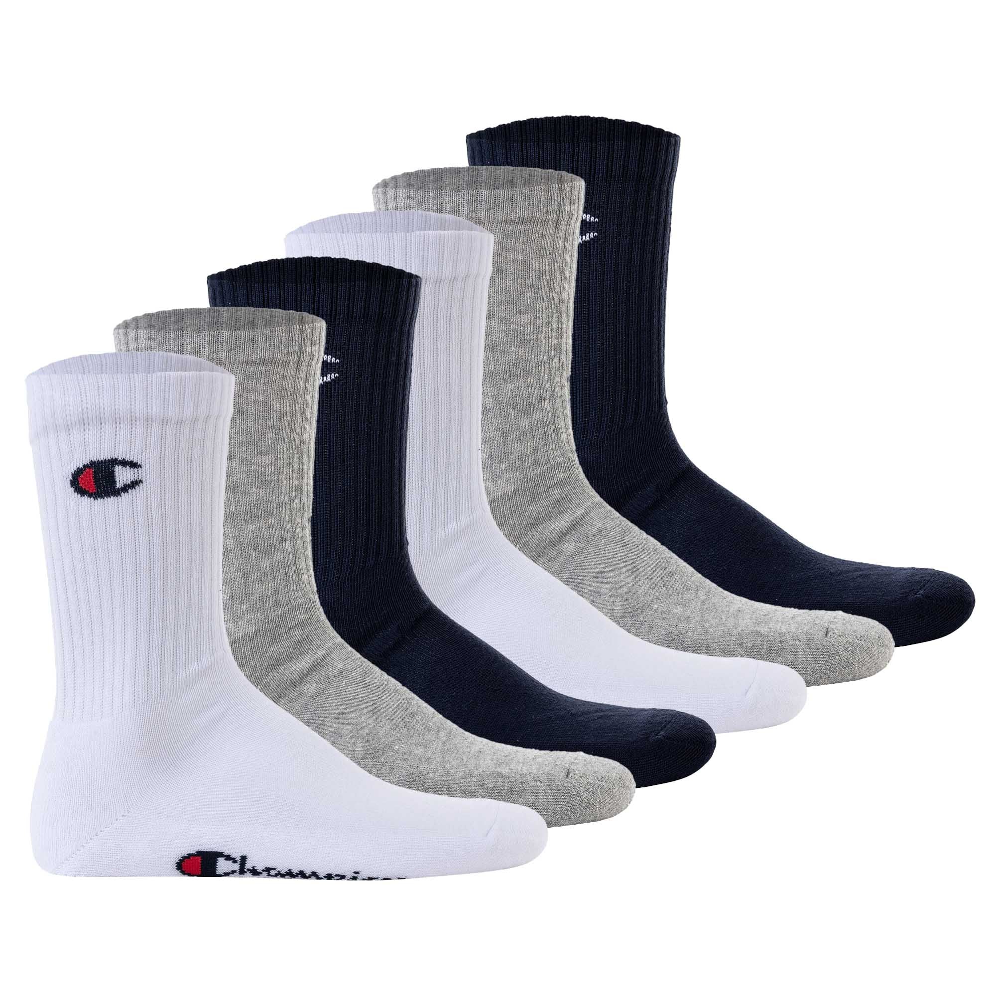 Champion Unisex Socken, 6 Paar - Crew Socken Basic