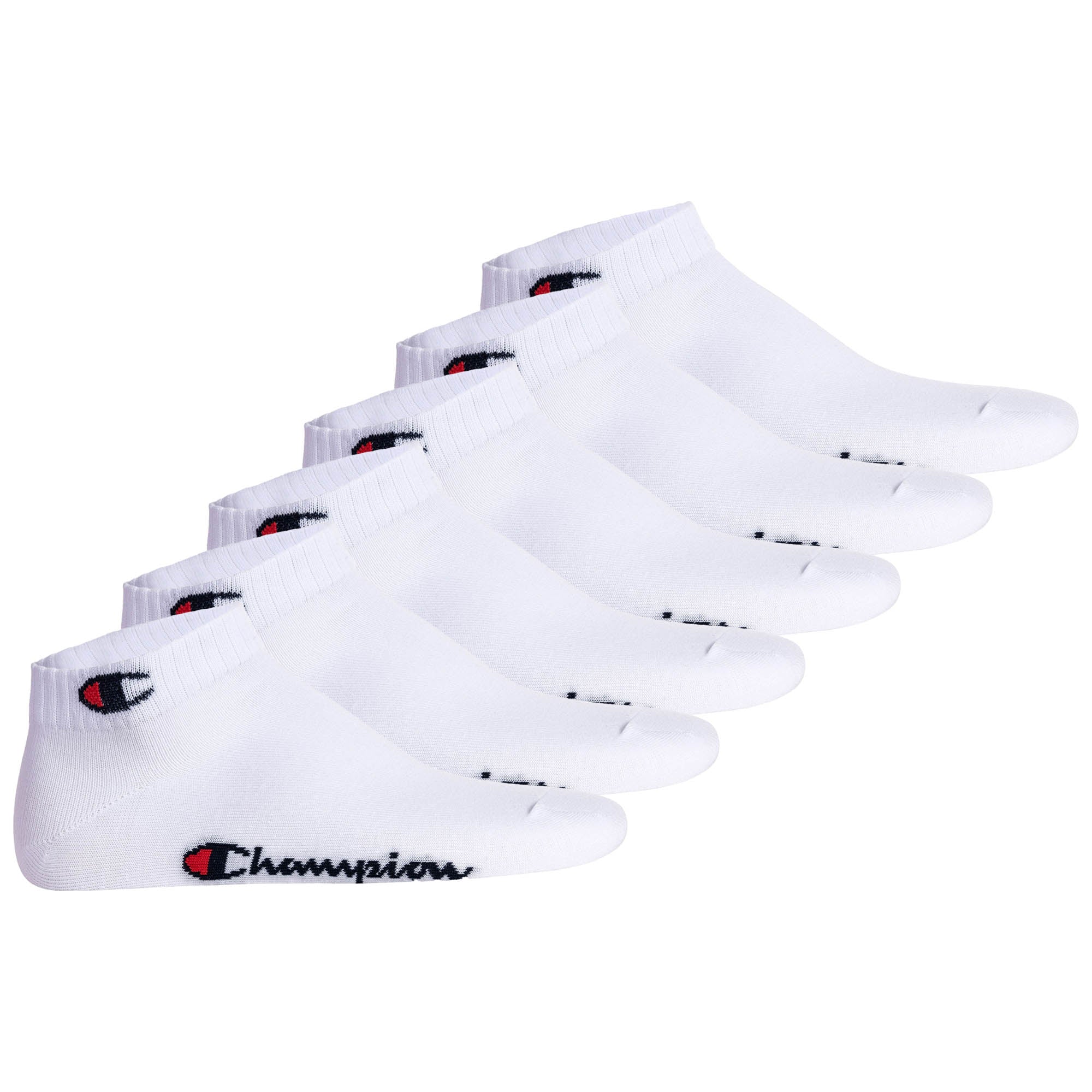 Champion Unisex Socken, 6er Pack - Quarter Socken, Basic, Logo