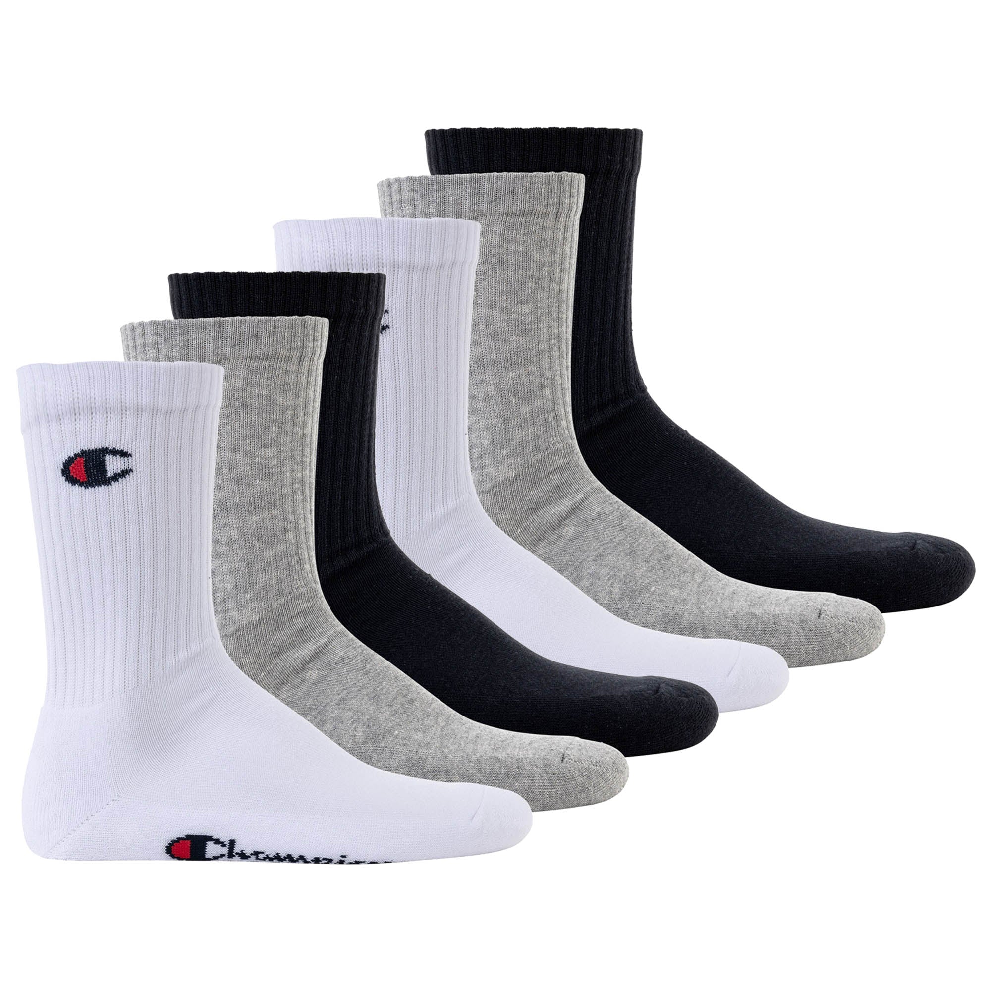 Champion Unisex Socken, 6 Paar - Crew Socken Basic