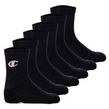 Champion Kinder Socken, 6er Pack - Crew Socken, einfarbig