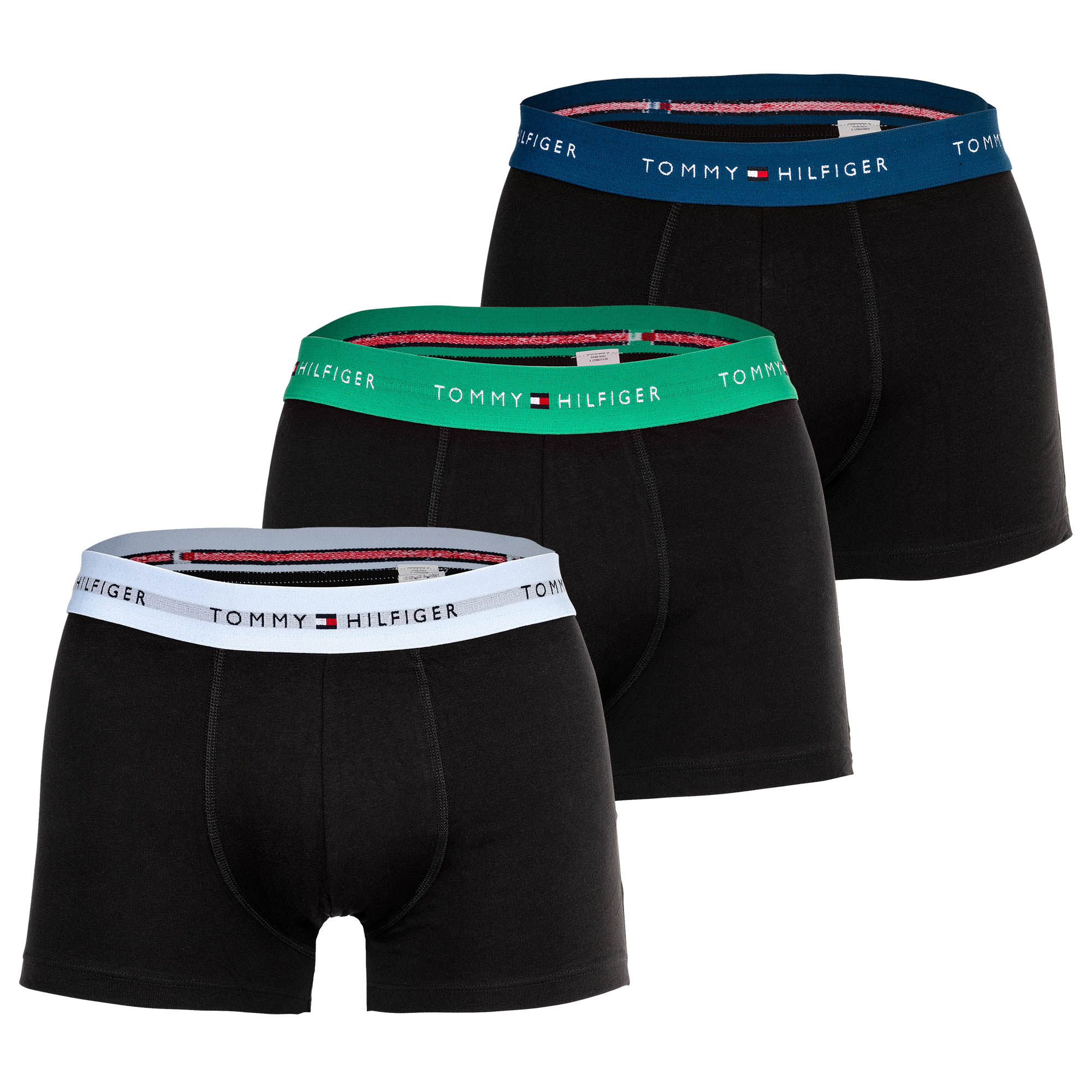 TOMMY HILFIGER Herren Boxershorts, 3er Pack - Trunks, Logo, Cotton Stretch