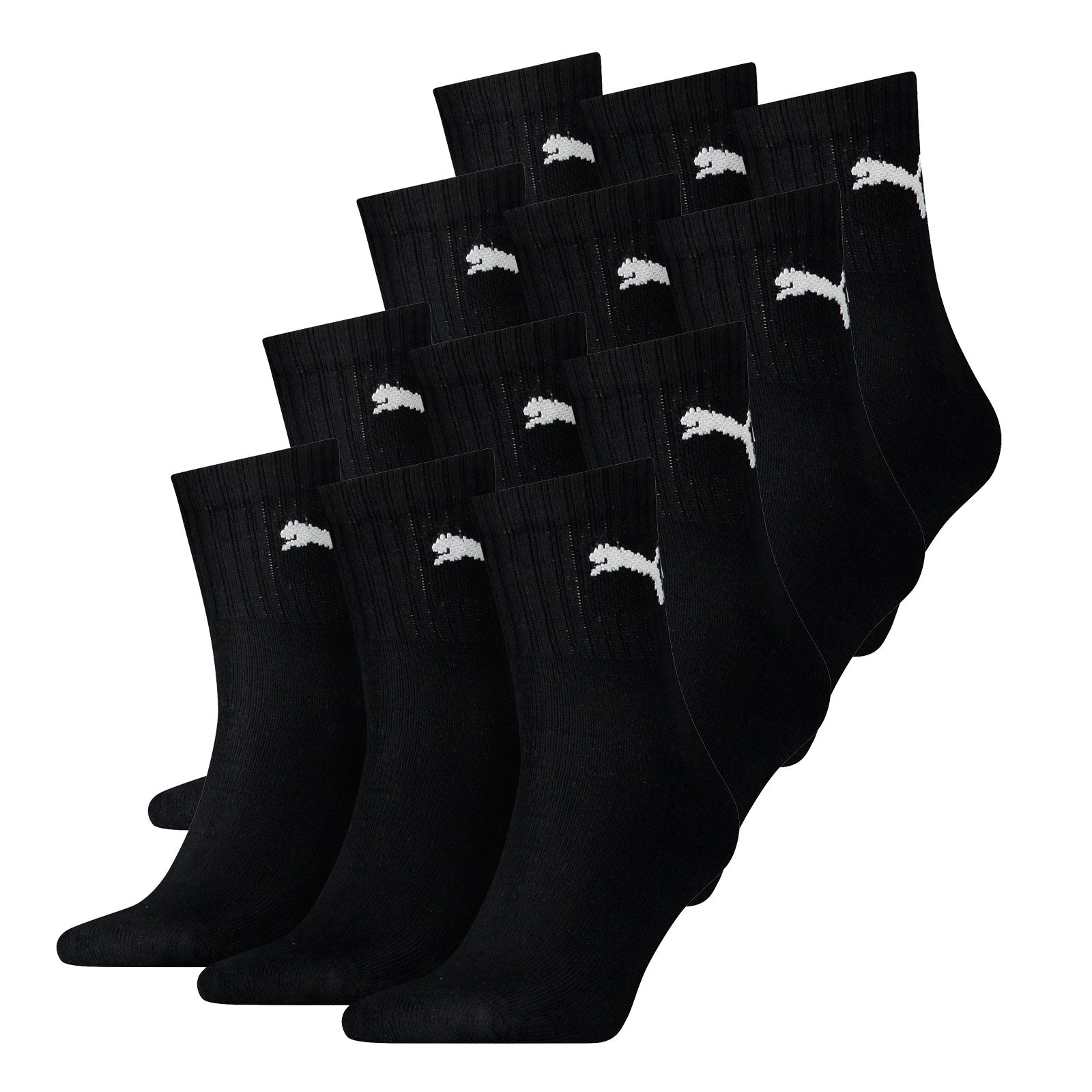 Puma Short Crew Socks 12 PAAR, Frotteesohle, Unisex 3/4 Sportsocken