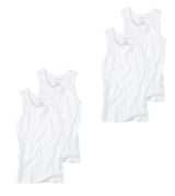 TOM TAILOR Herren Tanktop, 4er Pack - Unterhemd, Garron S, einfarbig, Vorteilspack