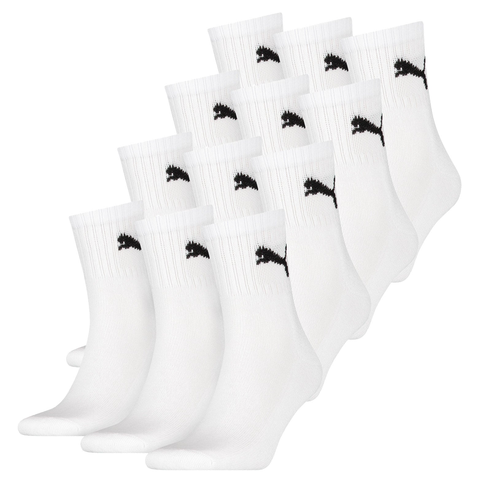 Puma Short Crew Socks 12 PAAR, Frotteesohle, Unisex 3/4 Sportsocken