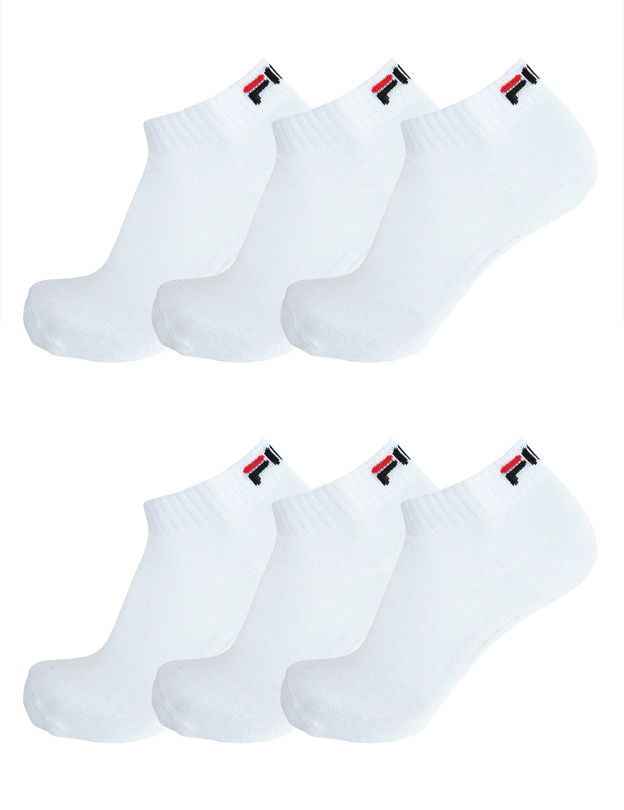 Fila 6 Paar Socken Quarter Sneakers Unisex 35-46 Trainer Socks - mehrere Farben