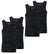 TOM TAILOR Herren Tanktop, 4er Pack - Unterhemd, Garron S, einfarbig, Vorteilspack