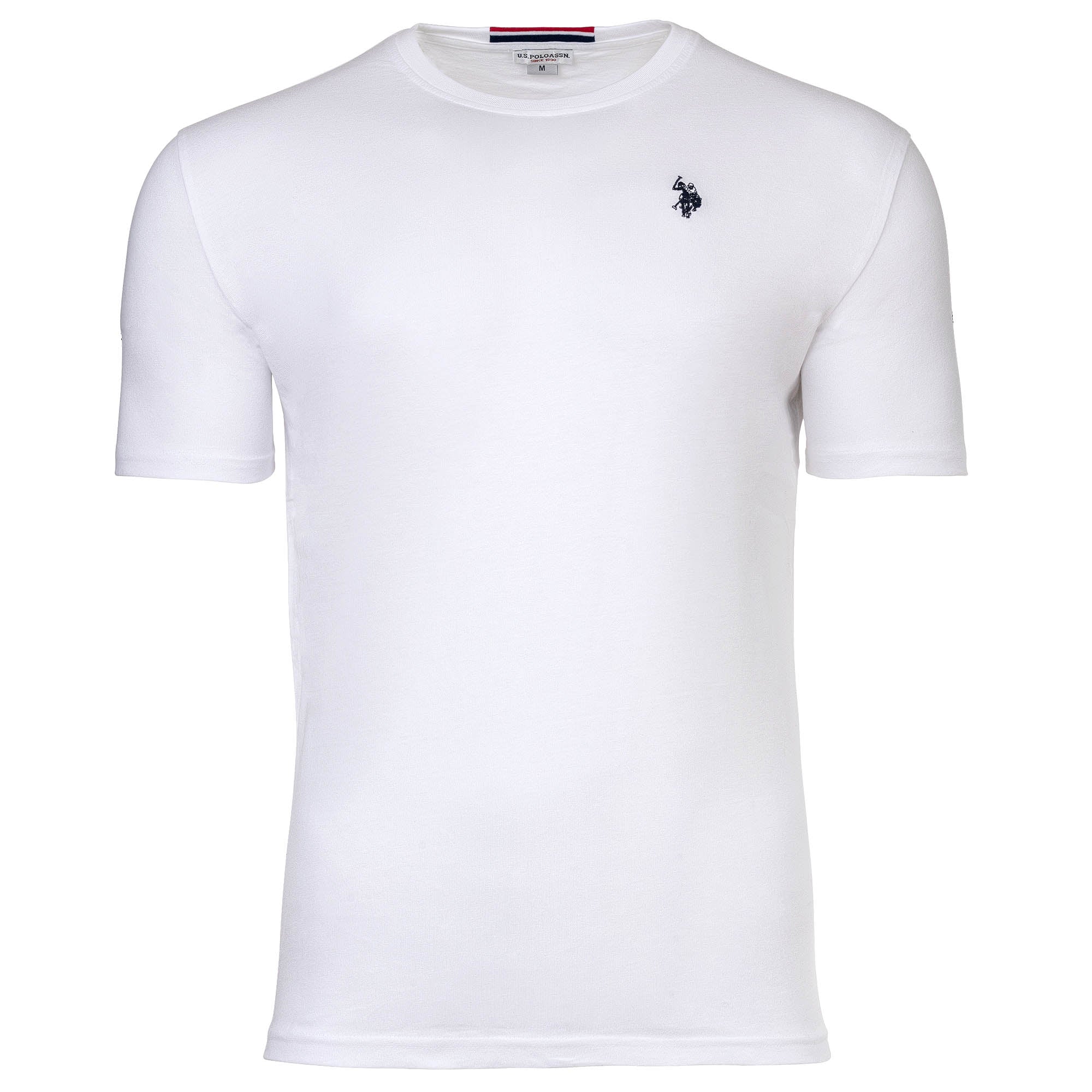 U.S. POLO ASSN. Herren T-Shirt - Rundhals, Logo-Stickerei, Baumwolle